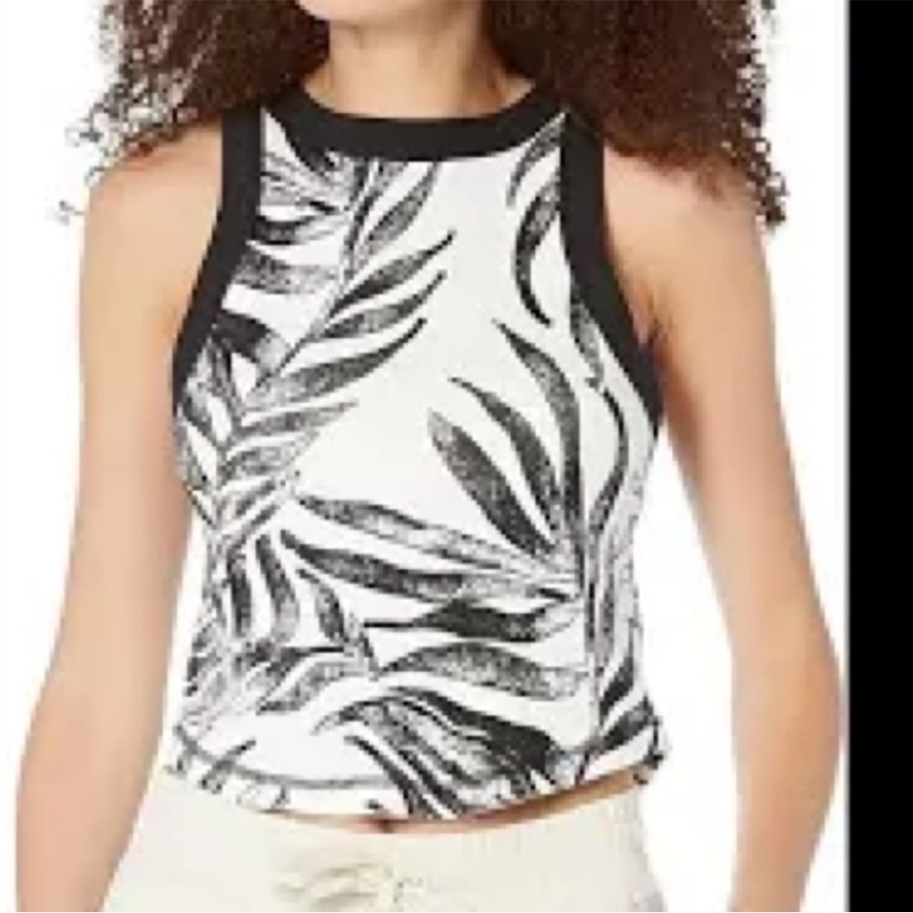 FP Movement Large Tank Open Air Ribbed in black and white Combo Free People